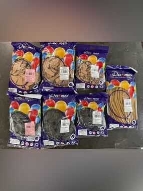 Decomex Latex Balloons pastel Chocolate, Pastel Desert Sand, Metallic gold 260